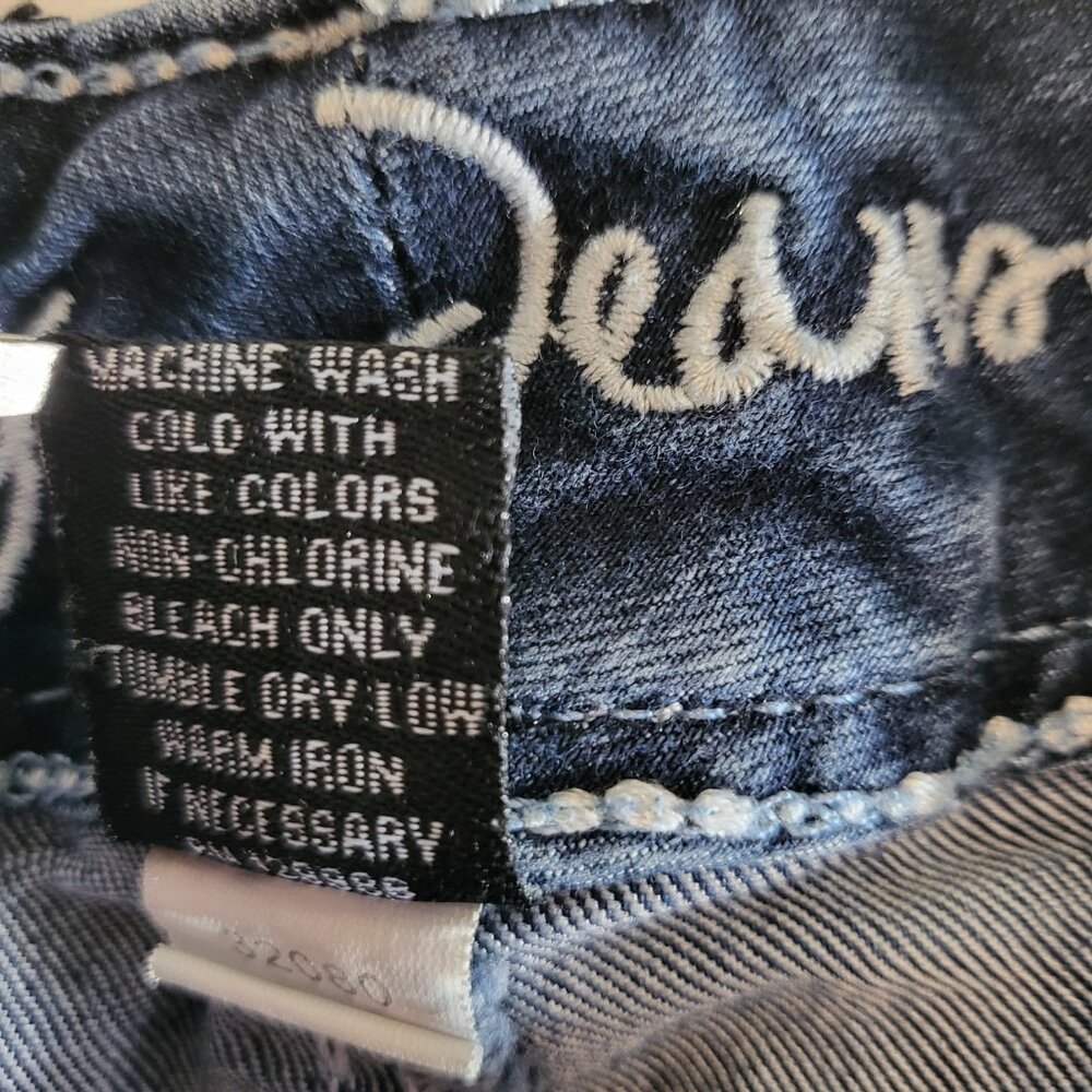 Ariya Jeans Women's Embellished Whisker Faded Jeans Size 15/16 Blue - Picture 15 of 15